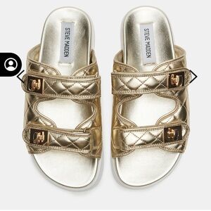 Steve Madden Schmona Gold Sandals Size 7.5